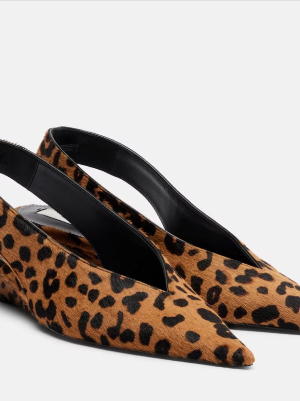 TOTEME Leopard-print calf hair slingback pumps